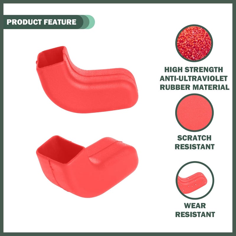 Phamyor Red Factory Bumper Tow Hook Covers Fit for Jeep Wrangler JK JL & Gladiator JT 2007-2023 Front Bumper, Add Cushioned Grip to Tow Strap Recovery, Protect from Scuffs and Scratches, 2Pcs - Image 3